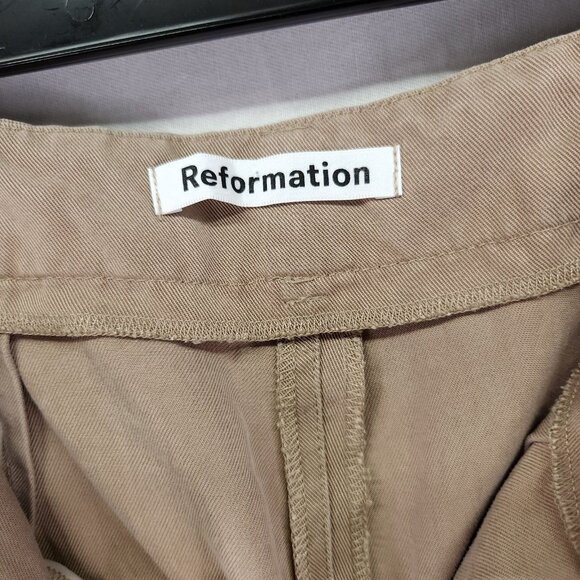 Reformation Mason Pleated Pants Size 0 Wide Leg Trouser 31" - Picture 4 of 16